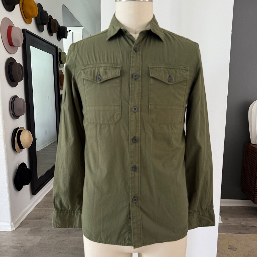 G-STAR RAW Men's Green MILITARY Slim Fit Shirt Size S SLIM FIT